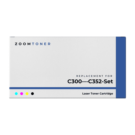 Zoomtoner Compatible with Konica Minolta C300 / C352 Set Laser Toner Cartridge - Regular Yield - Cyan Magenta Yellow Black