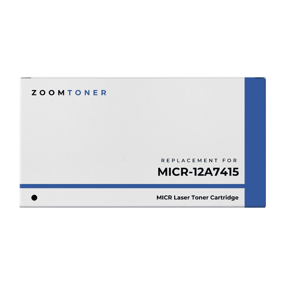 Zoomtoner Compatible with Lexmark IBM 12A7415 MICR Laser Toner Cartridge - Regular Yield - Black