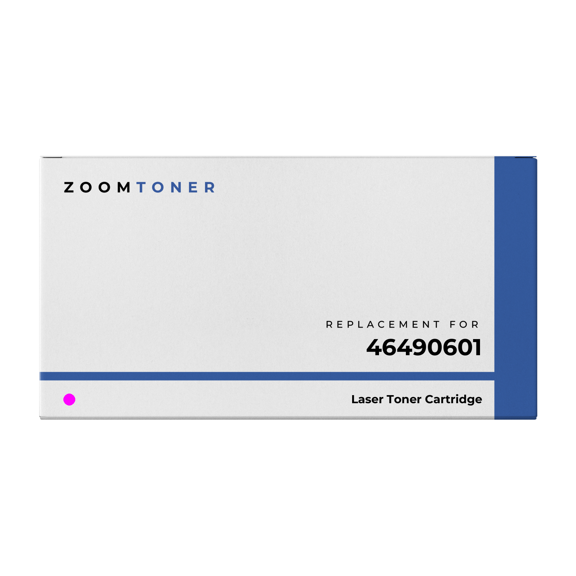 Zoomtoner Compatible with Okidata 46490601 Laser Toner Cartridge - Regular Yield - Magenta