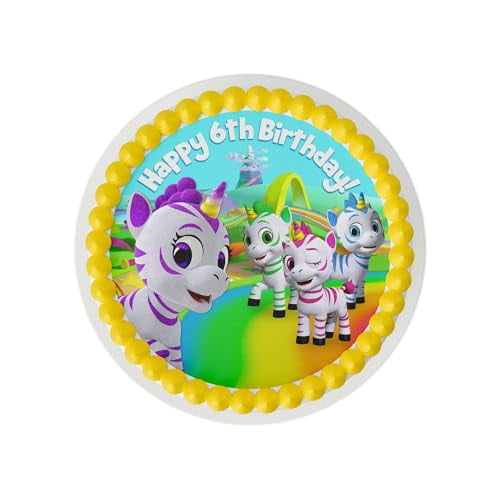 Zoonicorn Cake Topper. Animated show, Four best friends that live in the enchanting dream world called Zooniverse. 8 inch Round #6