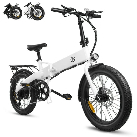 Zoonlai Electric Bike for Adults,500W Motor Foldable 48V 20Ah Removable Battery,20" Fat Tire,City Urban Commuting Bicycles,UL2849
