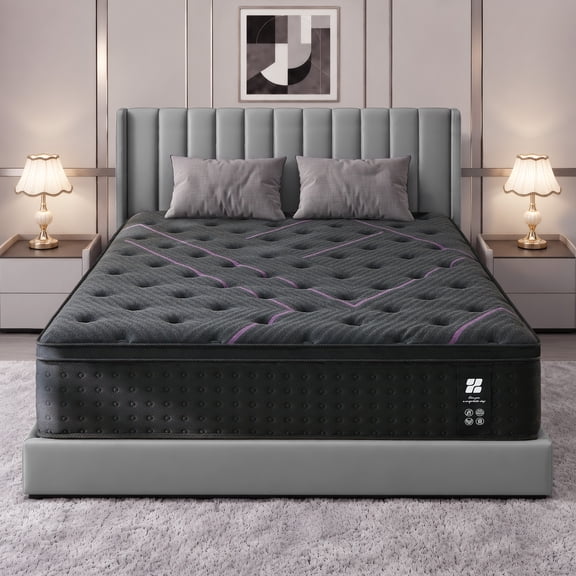 Zoopower 12 inch Cooling Mattress Full Size with Gel Memory Foam, Medium Firm Full Hybrid Mattress in a Box with Individual Pocket Spring for Back Pain