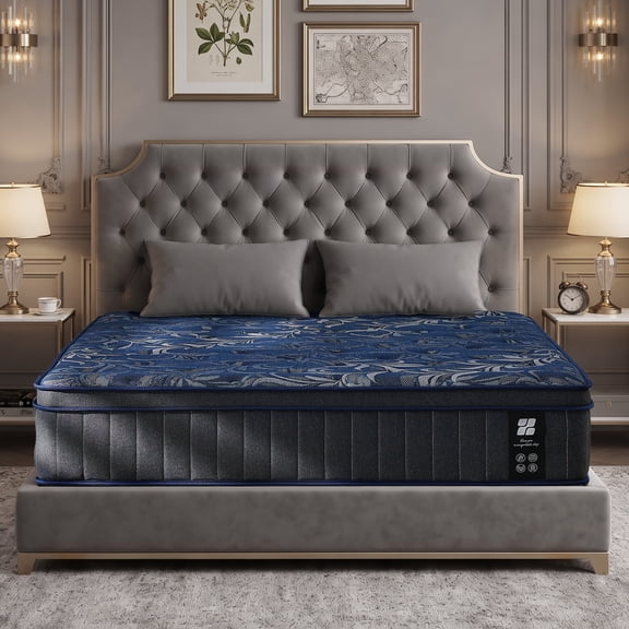 Zoopower Queen Size Cooling Gel Memory Foam Hybrid Mattress 12 inch, Medium Firm Queen Mattress in a Box with Pocket Spring, Edge Support