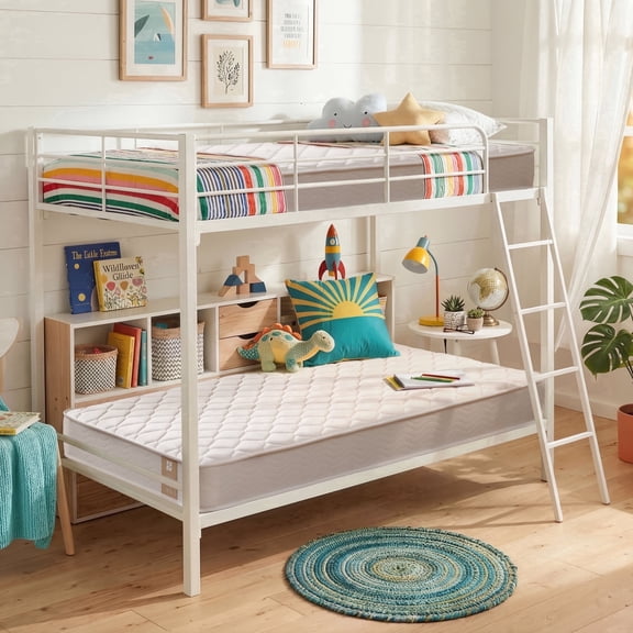 Zoopower Twin Mattress for Kids, 6 inch Twin Bunk Bed Mattress in a Box for Kids Room, Medium Firm, CertiPUR-US