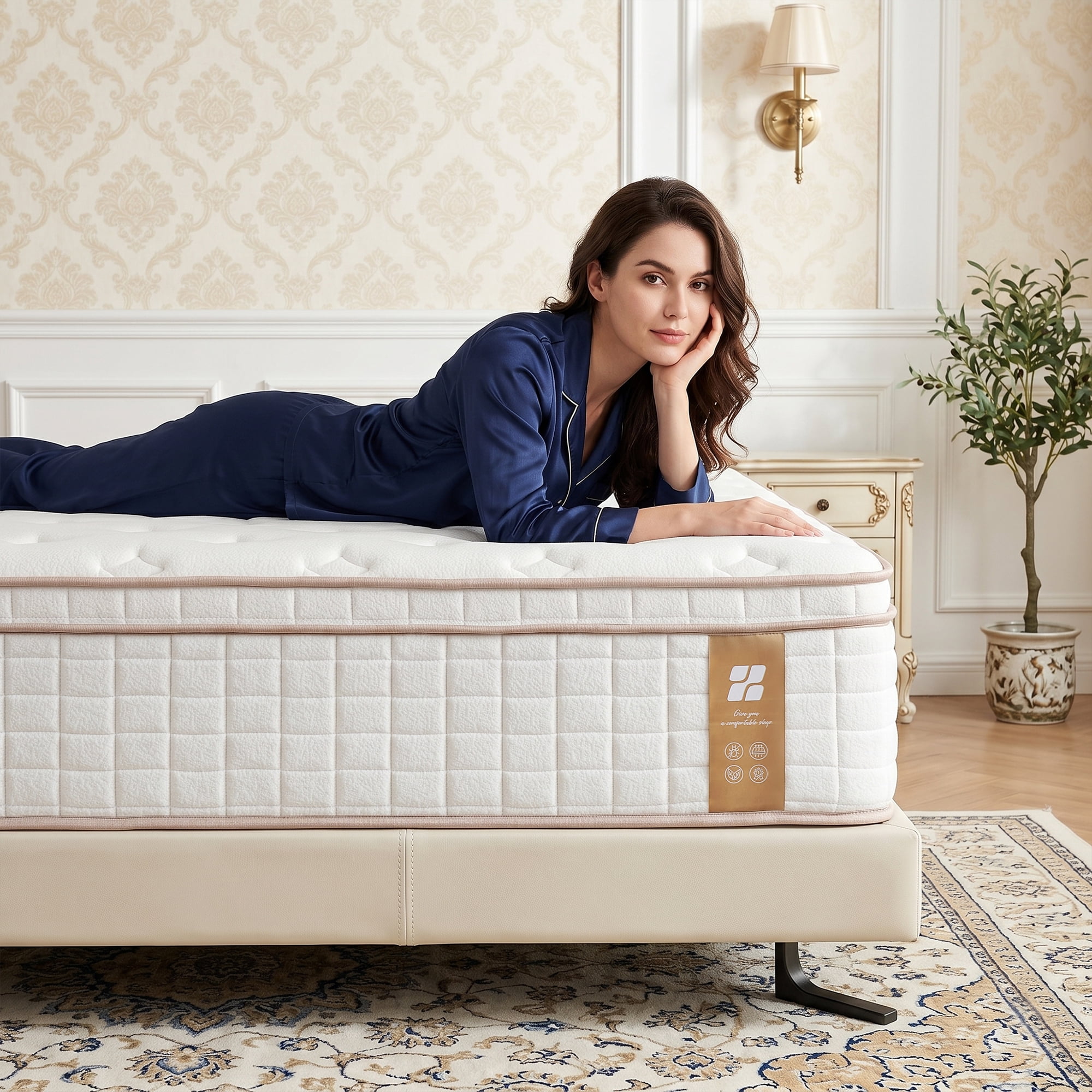 Zoopower Full Size Mattress in a Box, 14 inch Memory Foam Hybrid Mattress with Individual Pocket Spring, Medium Firm,CertiPUR-US