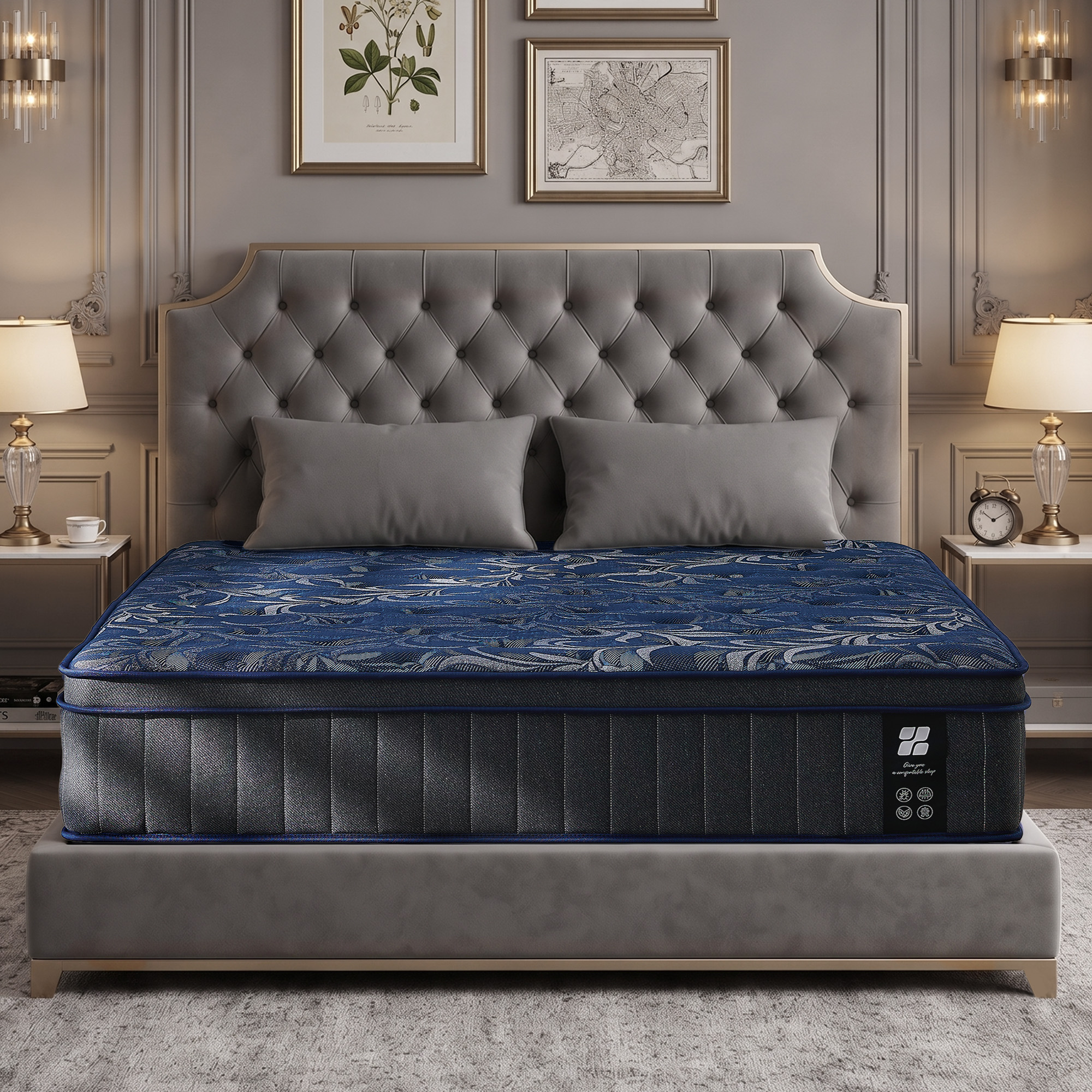 Zoopower 12 inch Queen Hybrid Mattress in a Box with Cooling Gel Memory Foam, Medium Firm Queen Size Mattress with Pocket Spring, Edge Support