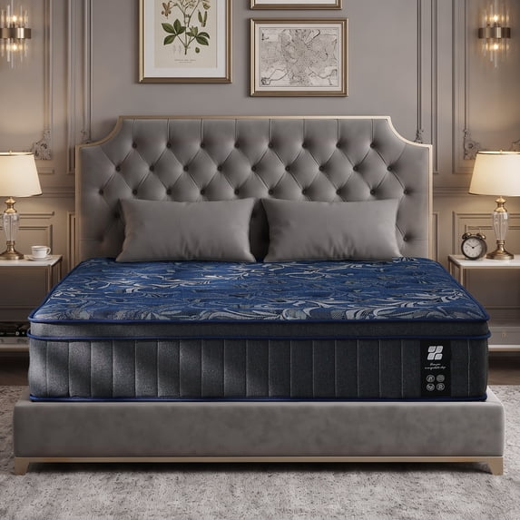 Zoopower 12 inch Queen Hybrid Mattress in a Box with Cooling Gel Memory Foam, Medium Firm Queen Size Mattress with Pocket Spring, Edge Support