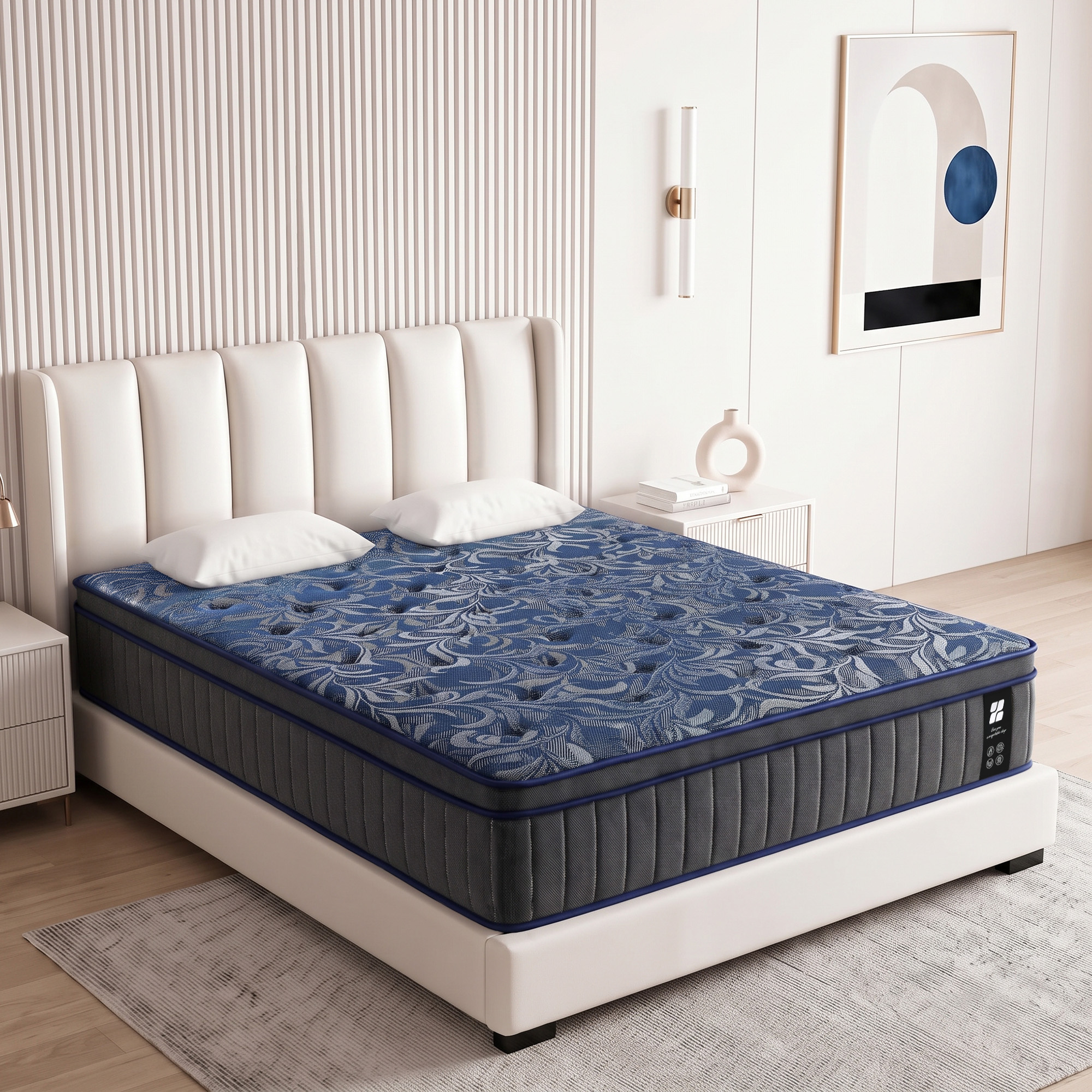 Zoopower Twin Size Mattress 12 inch, Medium Firm Cooling Twin Hybrid Mattress in a Box with Gel Memory Foam, Individual Pocket Spring,Pressure Relief