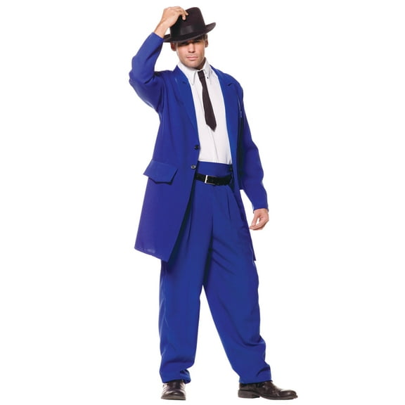 Men's Mobster Blue Zoot Suit Adult Costume