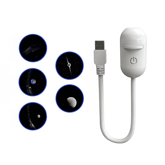 Zootealy 2-in-1 Projector & Night Light, Starry Sky Mood Lamp, USB Portable LED for Bedroom Ceiling Car Interior Decor, 5-Pack