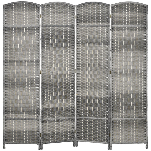 Zootealy 70.9in Wood 4 Panel Folding Room Divider, Freestanding Privacy Screen