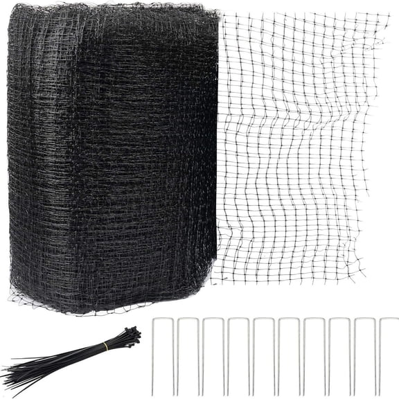 Zootealy Garden Protective Netting, 7x100 ft Bird & Deer Barrier Net with 3/4" Mesh, Reusable & Tangle-Resistant Plant Protection Netting for Orchard Yard Vegetables and Pond