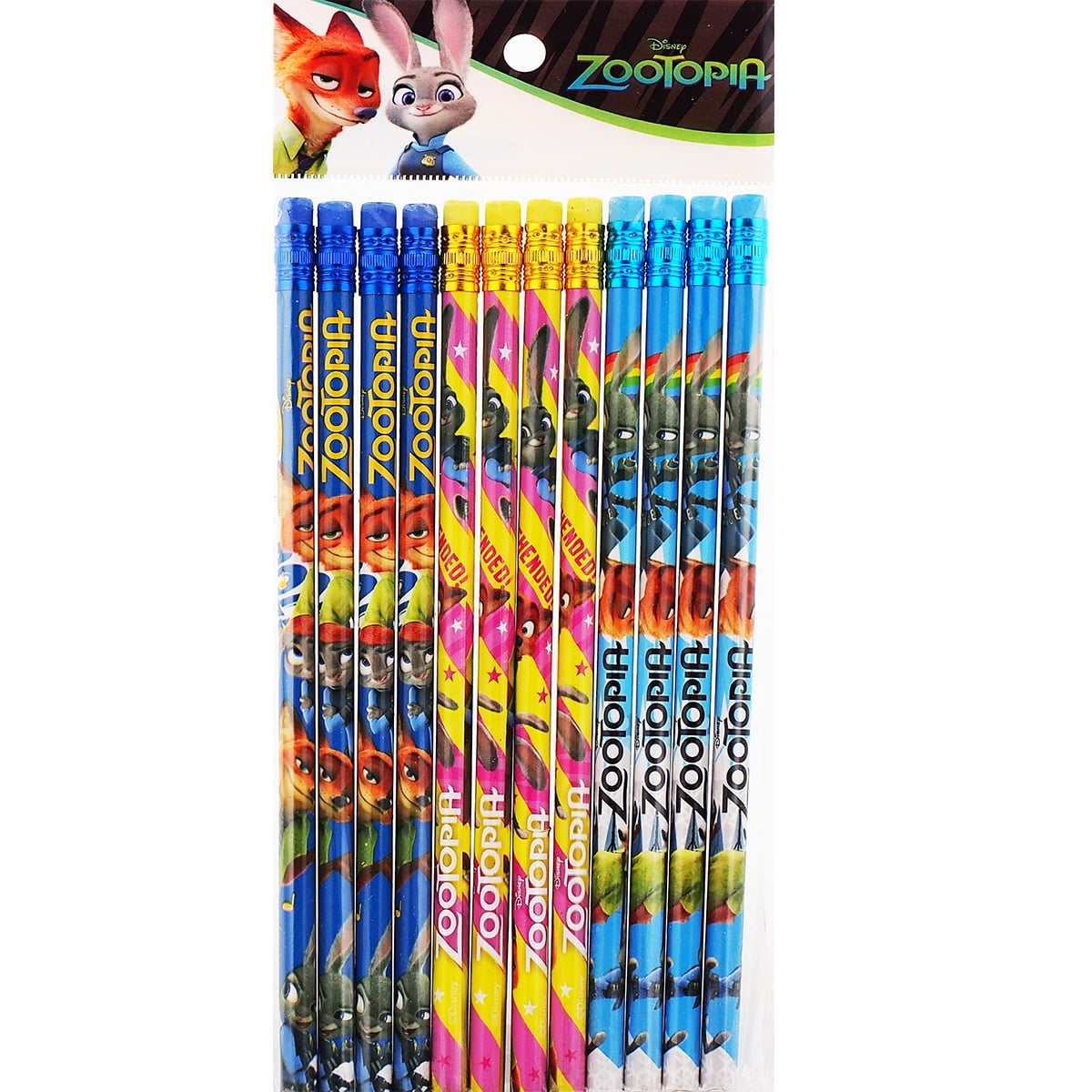 Zootopia 12 Wood Pencils Pack