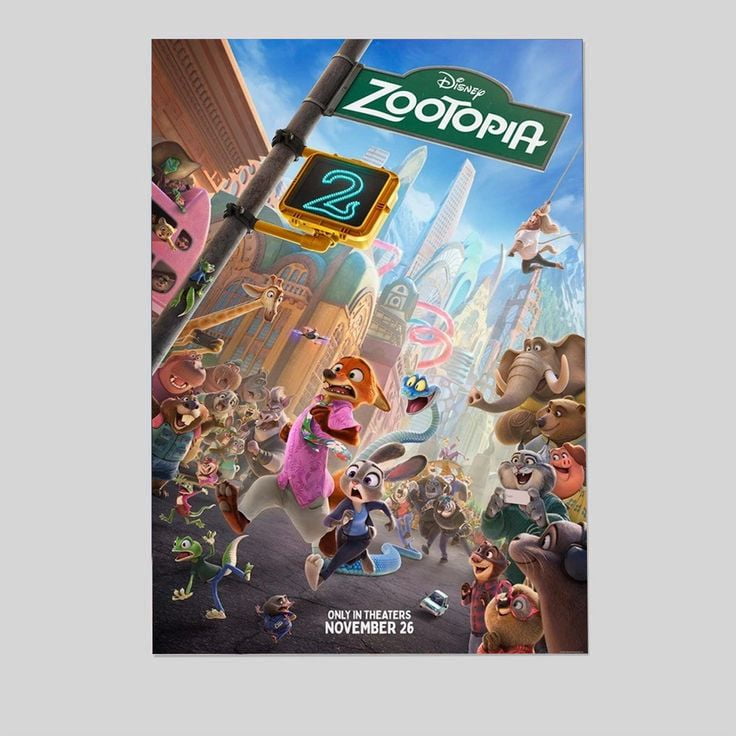Zootopia 2 (2025) movie poster Size 24''x36'' Goldengate - Walmart.com