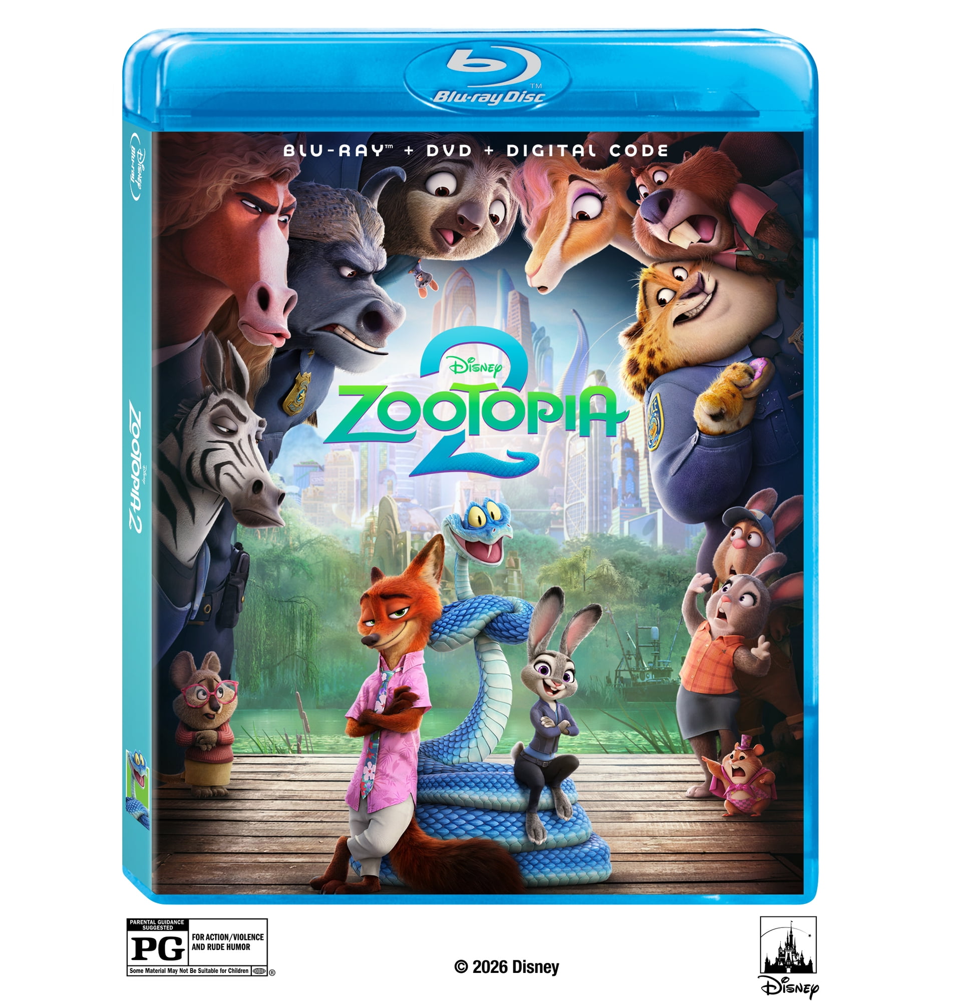 Zootopia 2 -(Blu-ray + Digital Copy) Disney, Adventure, Animated