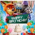 thumbnail image 1 of Zootopia 2 Birthday Party Decoration,Cute Animals Party Photo Background 5 x 3 FT ,Party Backdrop Supplies, 1 of 7
