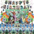 thumbnail image 1 of Zootopia 2 Birthday Party Decoration Set Birthday Banner Spiral Balloon Background Cloth Tablecloth, 1 of 10