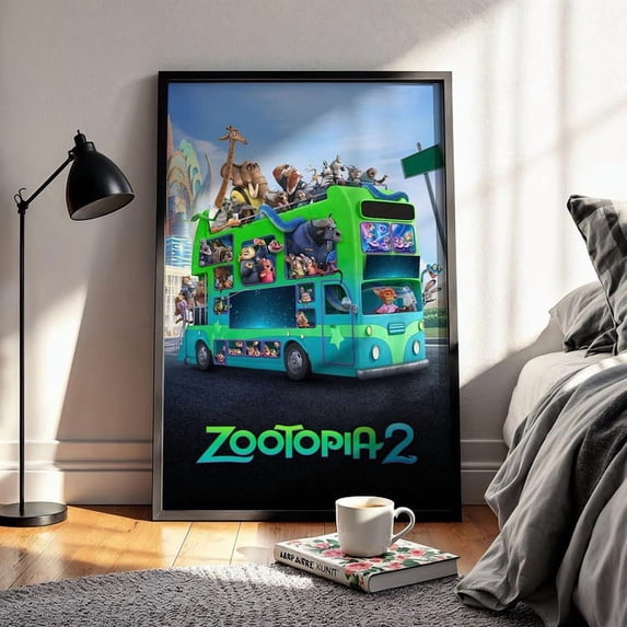 Zootopia 2 Bus Scene Judy Nick Detectives poster Wall Art Decor 12x18 UNFRAMED