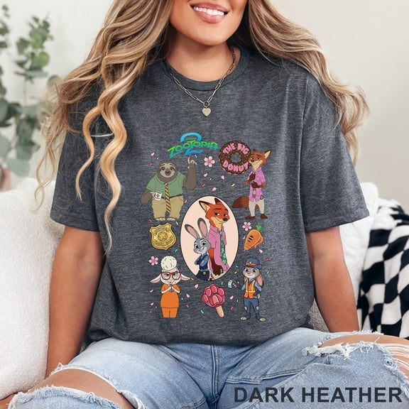 Zootopia 2 Characters T-Shirt, Retro Disney Family Trip Tee, Gift For Her