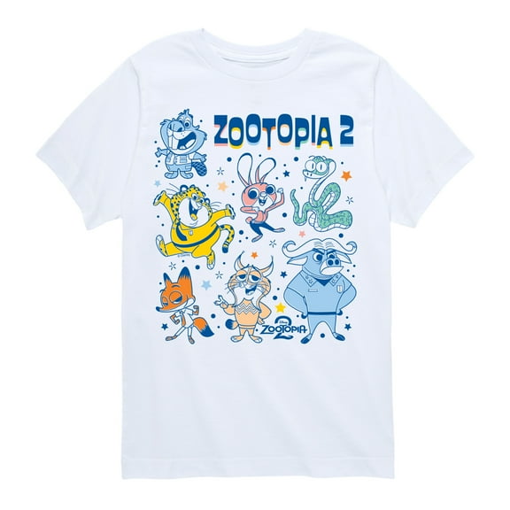 Zootopia 2 - Cute Nick, Judy, And Friends - Toddler Short Sleeve Graphic T-Shirt