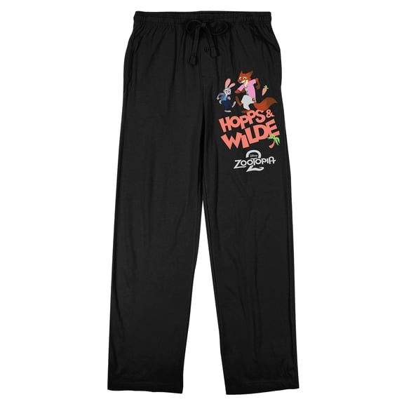 Zootopia 2 Hopps and Wilde Men's Black Sleep Pajama Pants-Medium