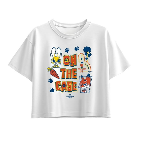 Zootopia 2 - Judy And Nick On The Case - Kids Youth Girl Short Sleeve Boxy Tee