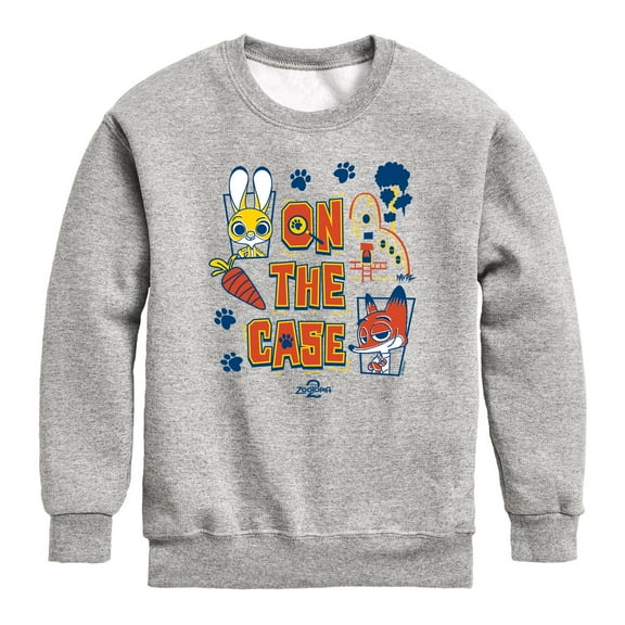 Zootopia 2 - Judy And Nick On The Case - Youth Crew Fleece Sweatshirt