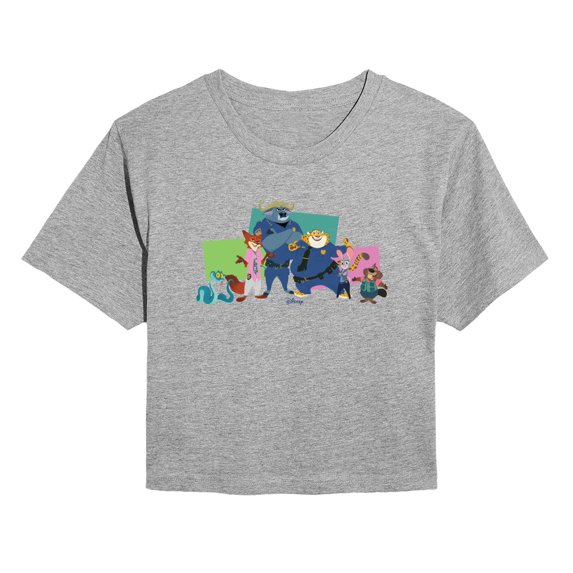 Zootopia 2 - Nick, Judy, And Friends - Juniors Cropped Short Sleeve Graphic T-Shirt