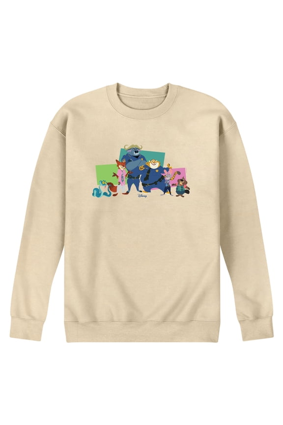 2 - Nick, Judy, And Friends - Men's Long Sleeve Crew Fleece Sweatshirt