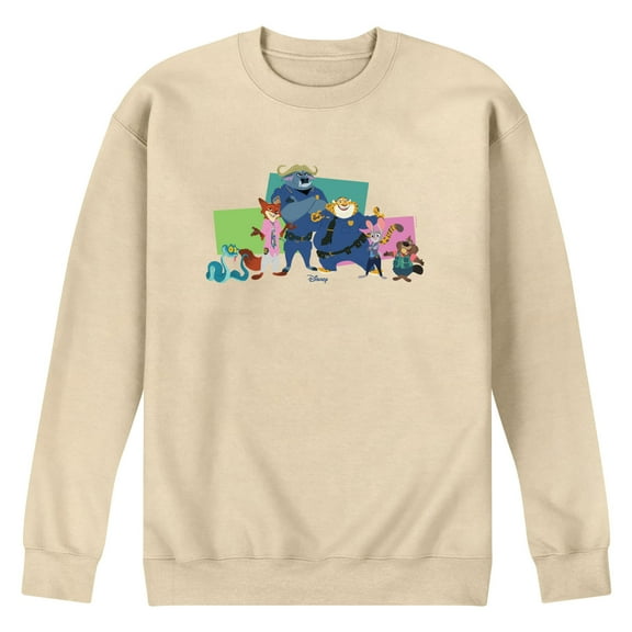 Zootopia 2 - Nick, Judy, And Friends - Men's Long Sleeve Crew Fleece Sweatshirt