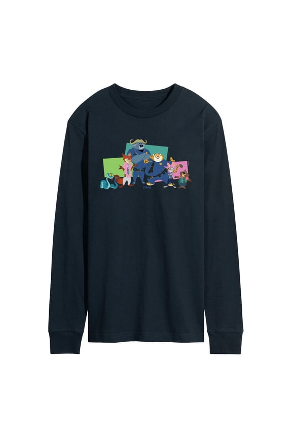 2 - Nick, Judy, And Friends - Men's Long Sleeve Graphic T-Shirt