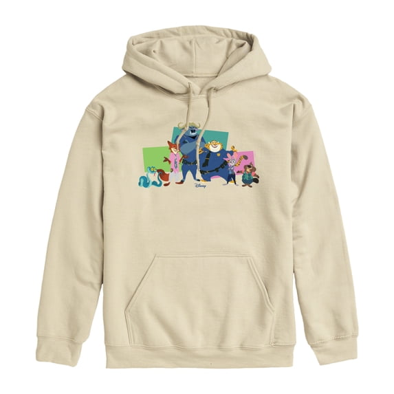 Zootopia 2 - Nick, Judy, And Friends -Mens Long Sleeve Fleece Pullover Hoodie Graphic Fleece Pullover Hoodie