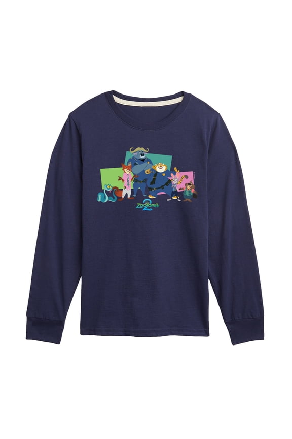 2 - Nick, Judy, And Friends - Toddler Long Sleeve Graphic T-Shirt