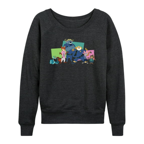 Zootopia 2 - Nick, Judy, And Friends - Women's French Terry Long Sleeve Pullover