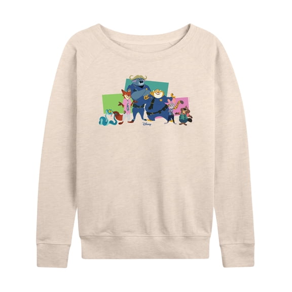 Zootopia 2 - Nick, Judy, And Friends - Women's French Terry Long Sleeve Pullover