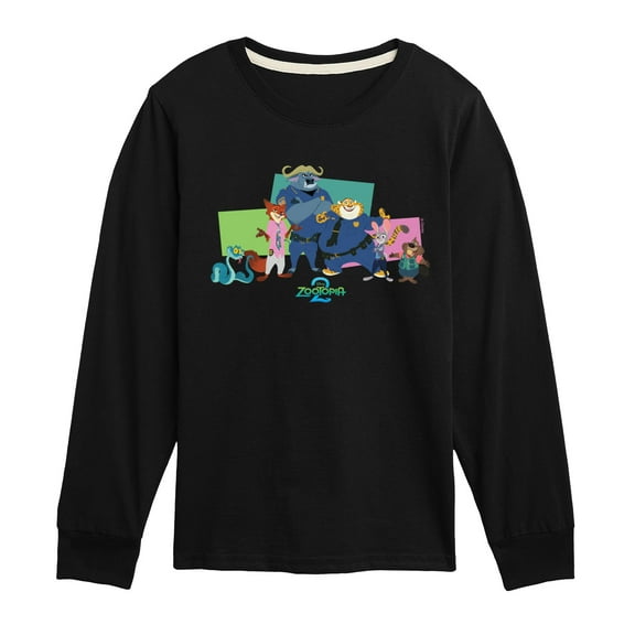 Zootopia 2 - Nick, Judy, And Friends - Youth Long Sleeve Graphic T-Shirt