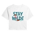 thumbnail image 1 of Zootopia 2 - Nick The Fox Stay Wilde - Juniors Cropped Short Sleeve Graphic T-Shirt, 1 of 5