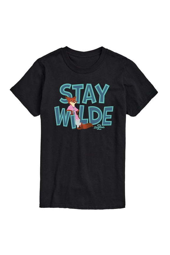 2 - Nick The Fox Stay Wilde - Men's Short Sleeve Graphic T-Shirt