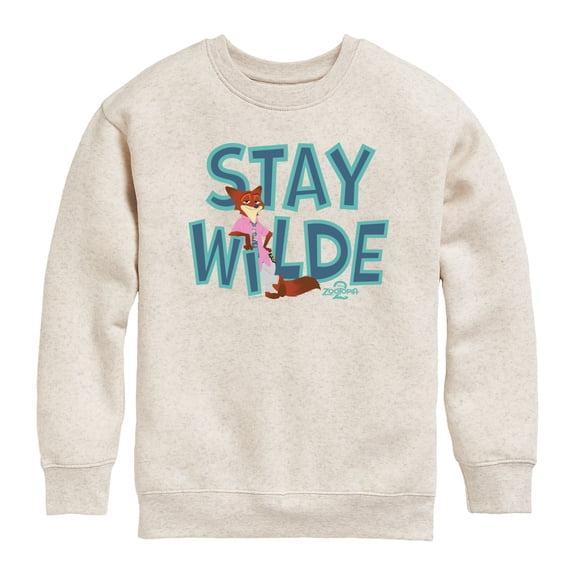Zootopia 2 - Nick The Fox Stay Wilde - Toddler Crew Fleece Sweatshirt