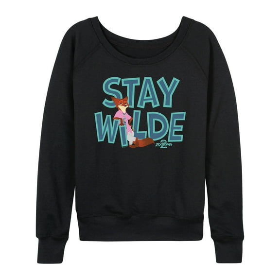 Zootopia 2 - Nick The Fox Stay Wilde - Women's French Terry Long Sleeve Pullover