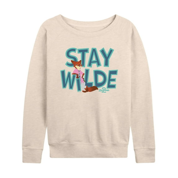 Zootopia 2 - Nick The Fox Stay Wilde - Women's French Terry Long Sleeve Pullover