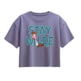 thumbnail image 1 of Zootopia 2 - Nick The Fox Stay Wilde  - Youth Girl Short Sleeve Boxy Tee, 1 of 5