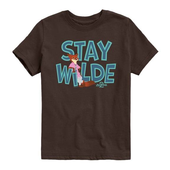 Zootopia 2 - Nick The Fox Stay Wilde - Youth Short Sleeve Graphic T-Shirt