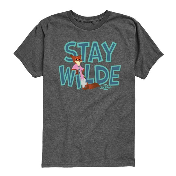 Zootopia 2 - Nick The Fox Stay Wilde - Youth Short Sleeve Graphic T-Shirt