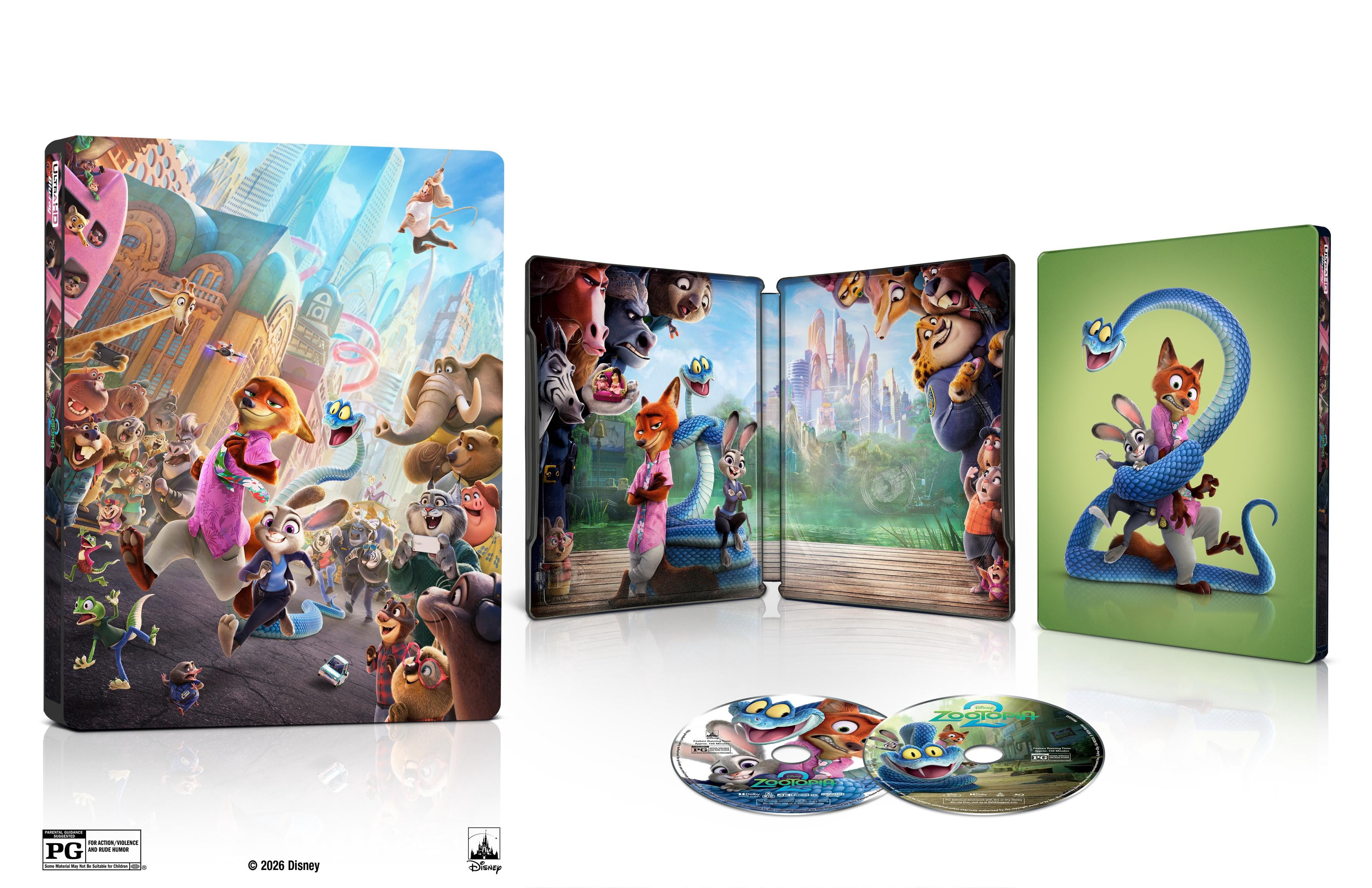 Zootopia 2 (Steelbook) (4K Ultra HD + Blu-ray + Digital Copy) Walt