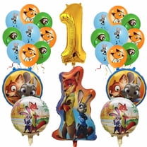 Zootopia 2 Zootropolis Balloons Party Supplies 1st Big Number Decorations Decor Kit Birthday
