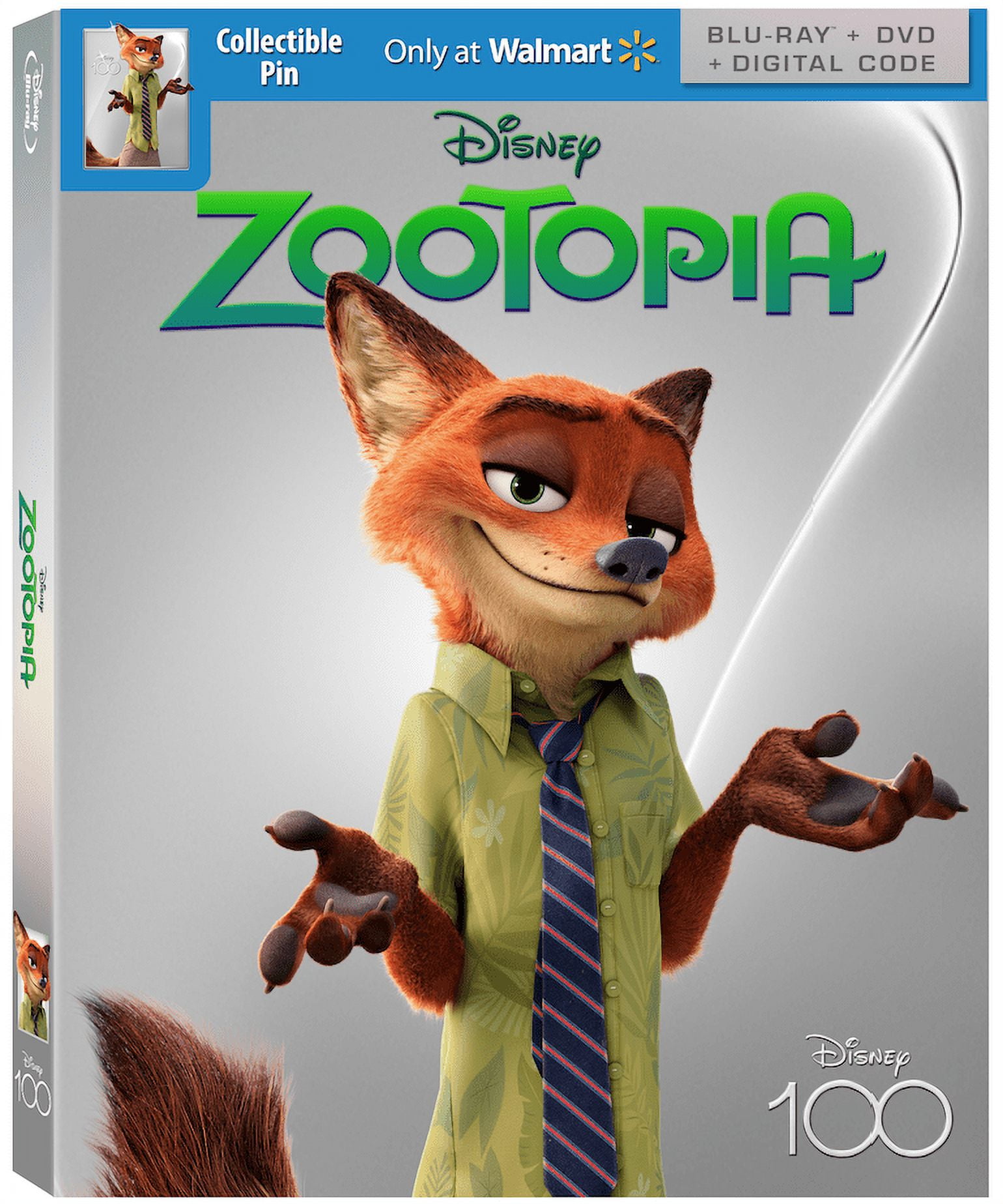 Zootopia - Disney100 Edition Walmart Exclusive (Blu-ray + DVD + Digital  Code) 