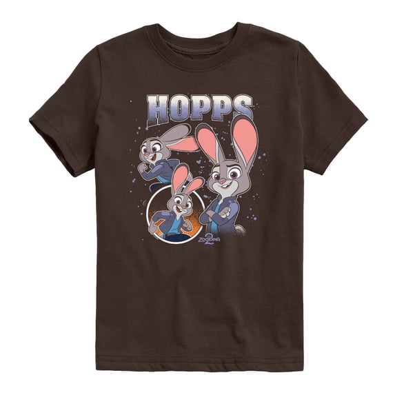 Zootopia - Hopps Bootleg - Youth Boys Short Sleeve Graphic T-Shirt