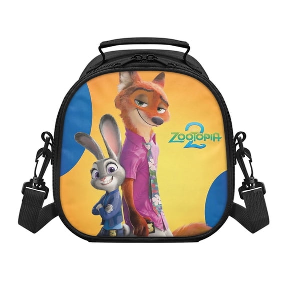 Zootopia Insulated Lunch Bag Cartoon Backpack, Reusable Thermal Cooler Tote for School Picnic Travel, Water Resistant Zipper Lunch Box Carry Bag Large Capacity Reusable Cooler Bag CZX9-1