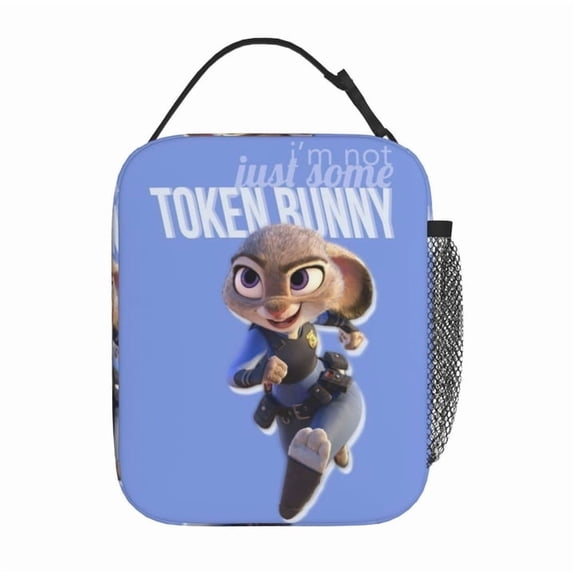 Zootopia Insulated Lunch Bag Cartoon Backpack, Reusable Thermal Cooler Tote for School Picnic Travel, Water Resistant Zipper Lunch Box Carry Bag Large Capacity Reusable Cooler Bag 11488-A14